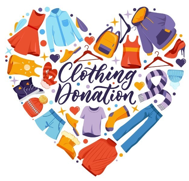 Clothing donation heart