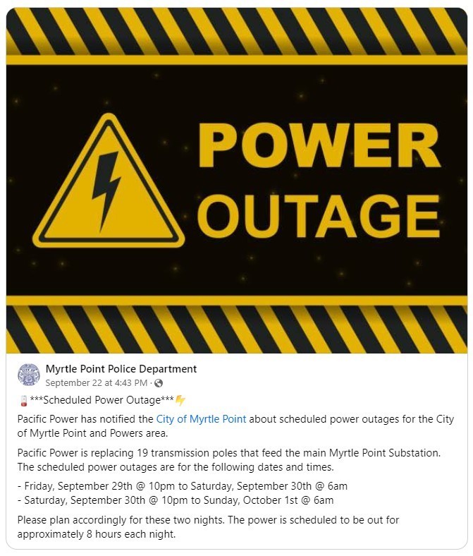 Powers outage